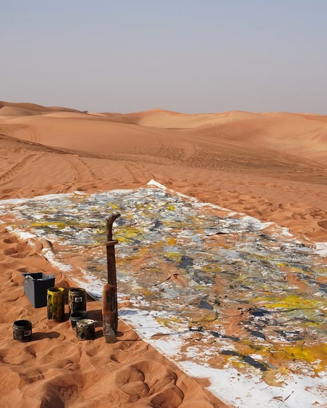 The Edge of the Horizon, painted in the Emirati desert